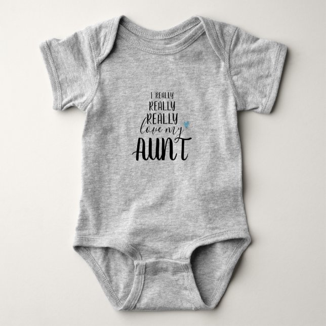 Nephew Aunt Outfit Baby Bodysuit (Front)
