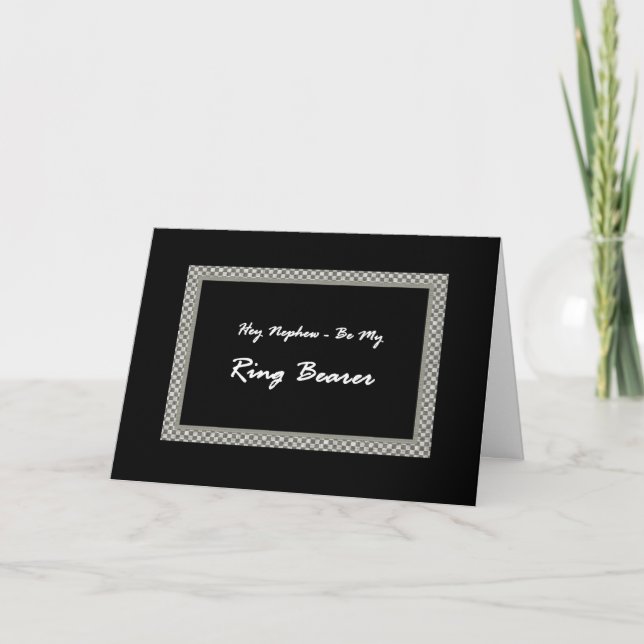 NEPHEW Be My RIng Bearer  Wedding  Invitation (Front)