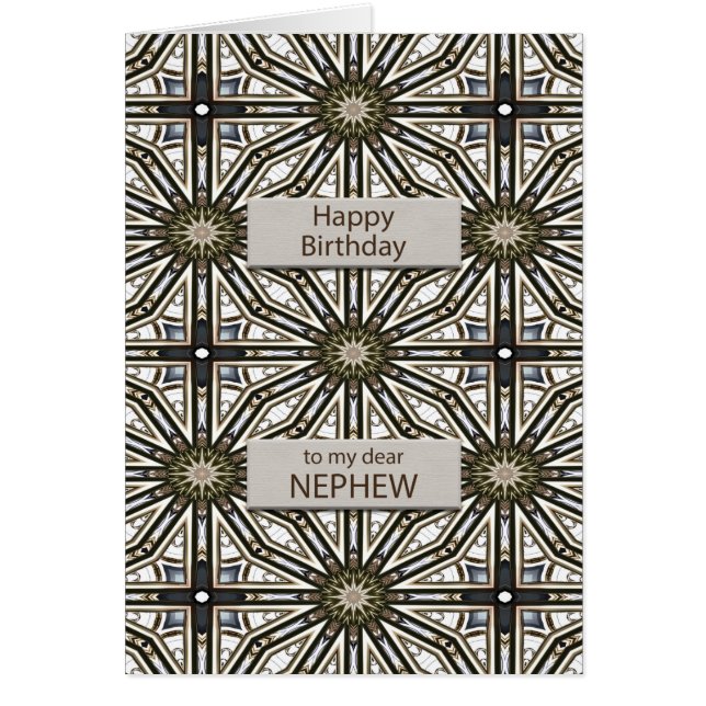 Nephew Birthday Abstract Mandala Design (Front)