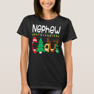 Nephew Claus Santa Tree Lights Reindeer Christmas T-Shirt