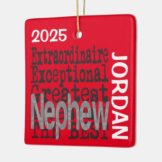 Nephew Extraordinaire CUSTOM Ceramic Ornament (Left)