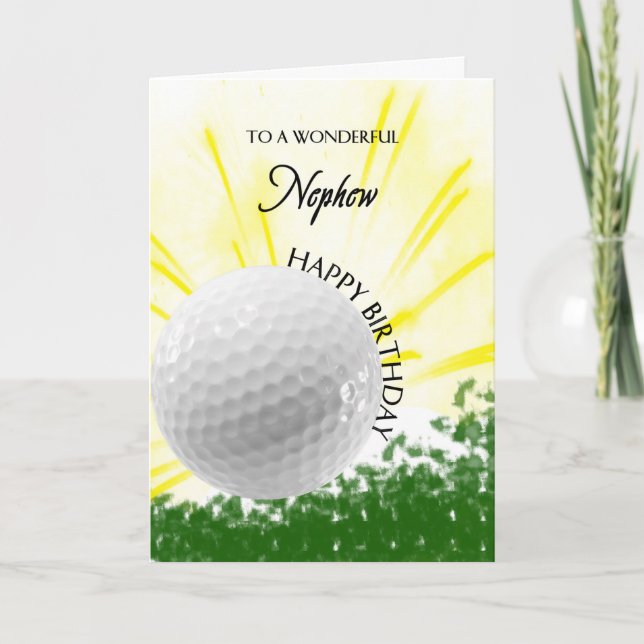 Nephew Golfer Birthday Card (Front)