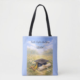 Nephew Graduation Personalised Christian Gift Tote Bag