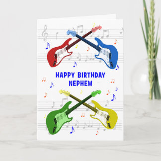 Nephew Guitars Birthday Card