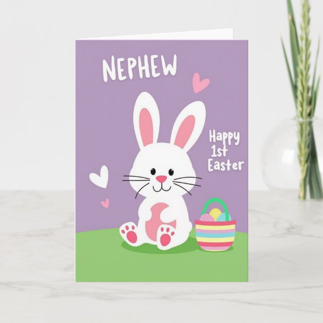 Nephew Happy First Easter Card (Front)