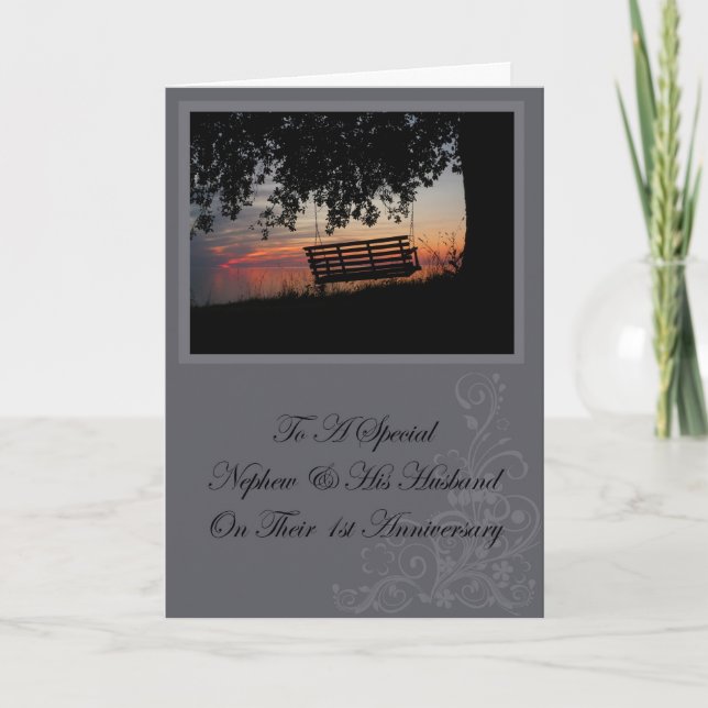 Nephew & His Husband 1st Anniversary Card (Front)