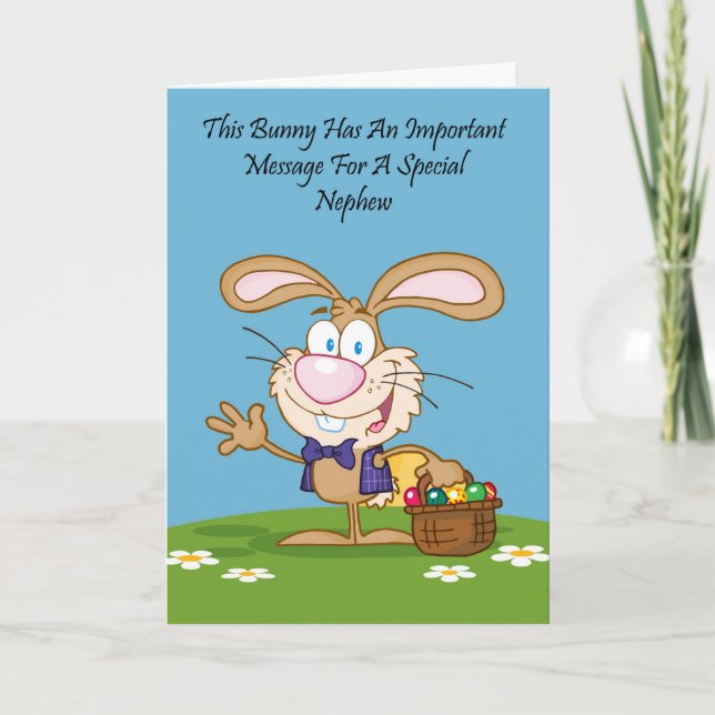 Nephew Jelly Bean Humour Easter Card (Front)