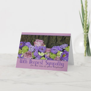 Nephew loss Rose sympathy Card