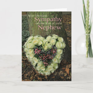 Nephew loss Rose sympathy Card