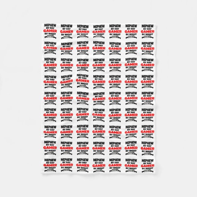 Nephew Loves Playing Video Games Fleece Blanket (Front)