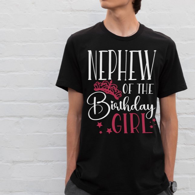 Nephew of the Birthday Girl Custom Matching Family T-Shirt (Creator Uploaded)