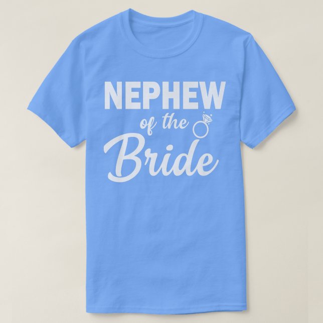 Nephew of the Bride Coordinating Wedding Party  T-Shirt (Design Front)