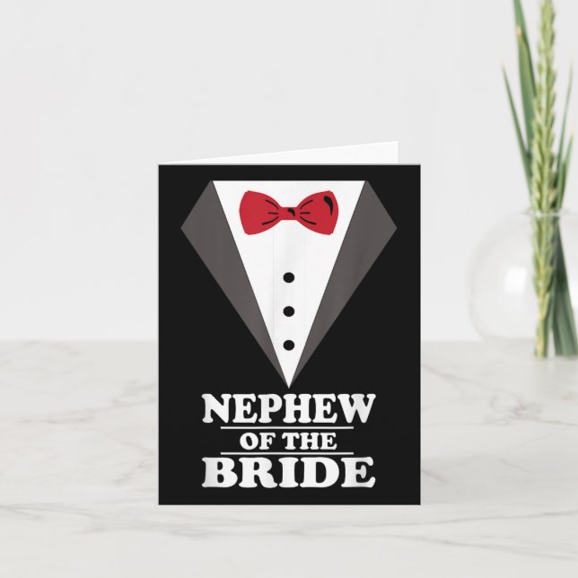 Nephew Of The Bride Wedding Bachelor Bachelorette  Card (Front)