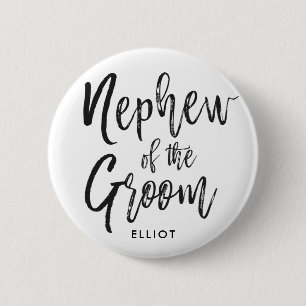 Nephew of the Groom Script Wedding Button