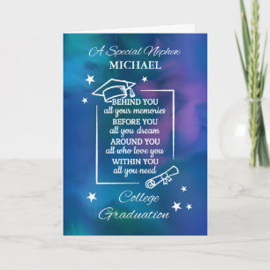 Nephew Personalise College Graduation Quote Card