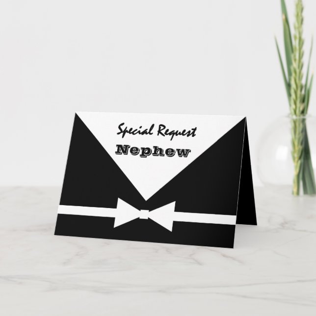 NEPHEW - Special Request - Be My Ring Bearer Invitation (Front)