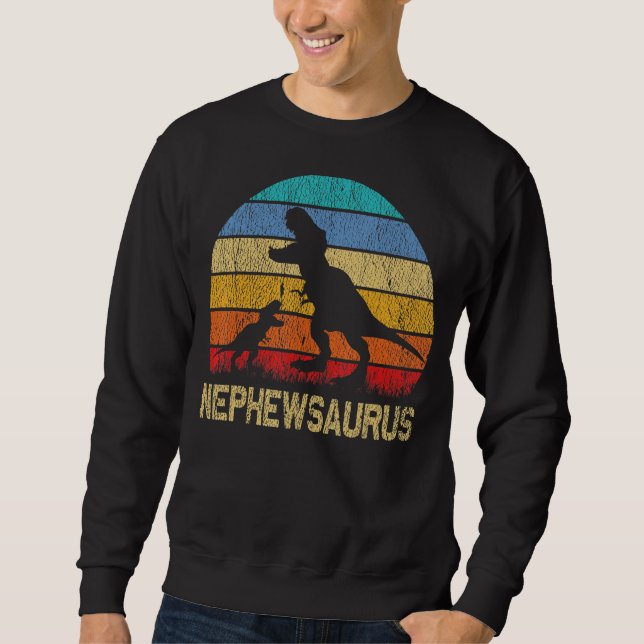 Nephewsaurus T Rex Dinosaur Nephew Saurus Family M Sweatshirt (Front)