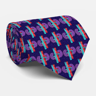 Nephrologist Artsy lll Kidney Navy Blue Tie