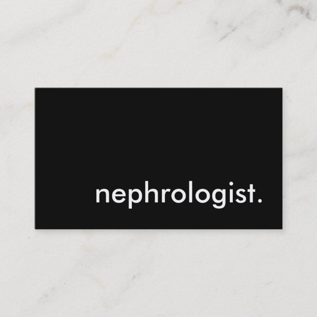 nephrologist. business card (Front)