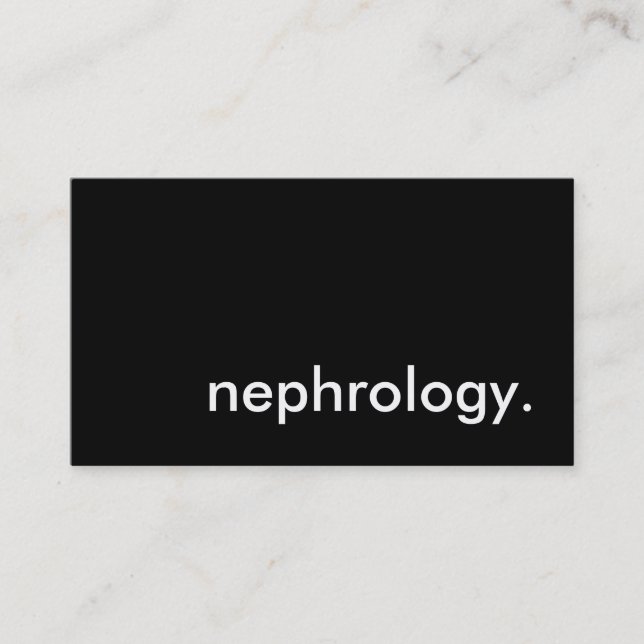 nephrology. business card (Front)
