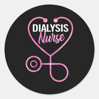 Nephrology Registered Nurse Dialysis Nurse Classic Round Sticker