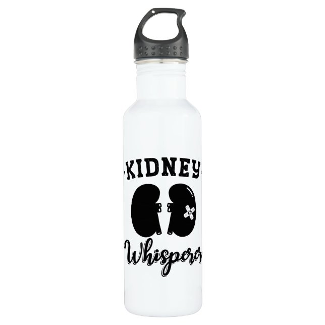 Nephrology Tech Kidney Whisperer Dialysis Nurse 710 Ml Water Bottle (Front)