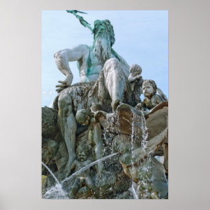 Neptune Fountain in Berlin Poster