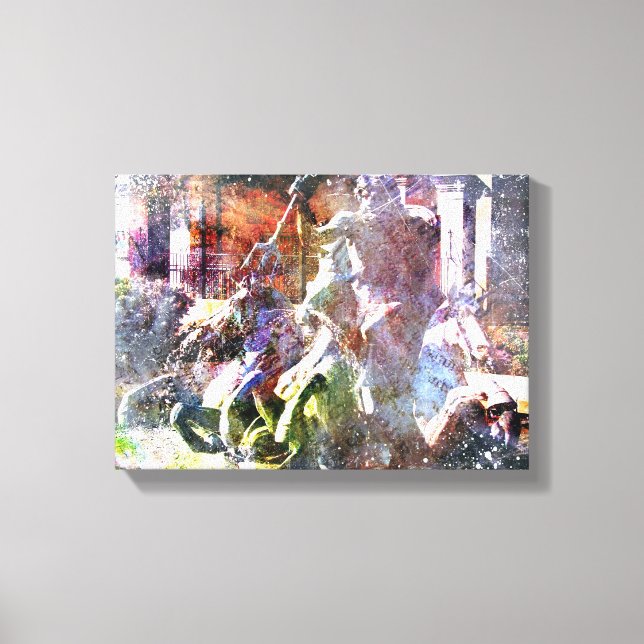 Neptune Fountain Kansas City Canvas Print (Front)