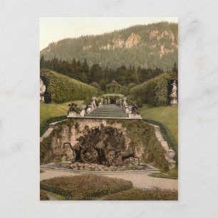 Neptune Fountain, Linderhof Castle, Germany Postcard