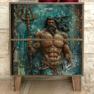 Neptune Greek God Decoupage Tissue Paper