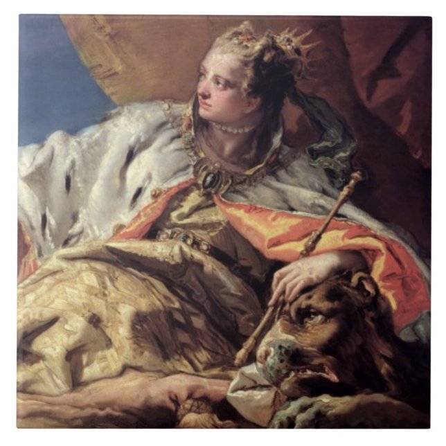 Neptune offering gifts to Venice (ceiling fresco) Tile (Front)