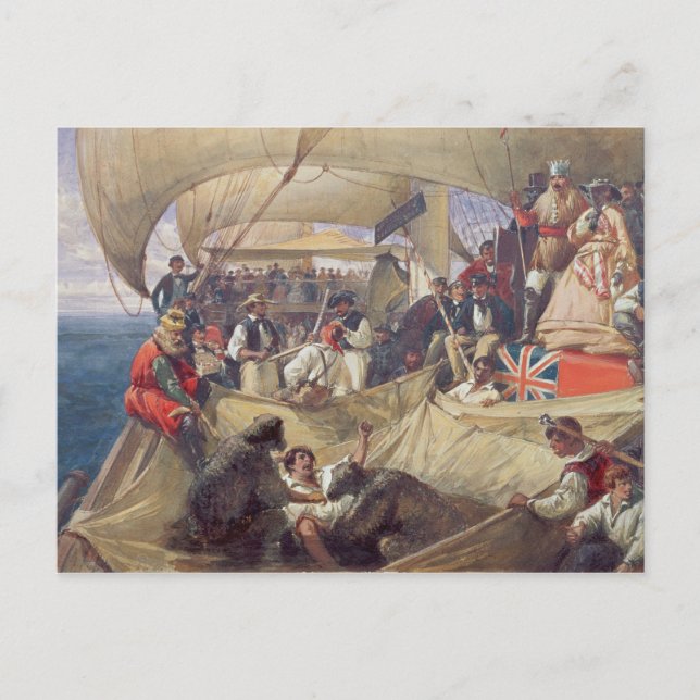 Neptune on Board the 'Newcastle' Crossing the Postcard (Front)