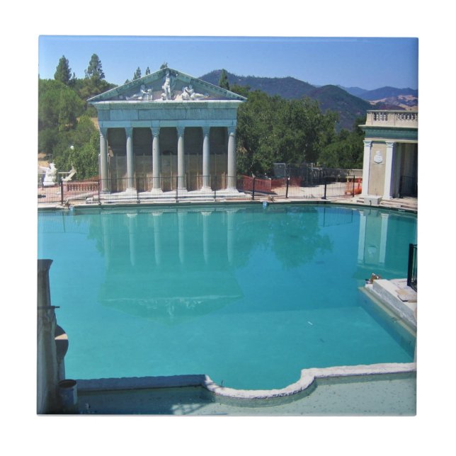 Neptune Pool at Hearst Castle, San Simeon, CA Tile (Front)