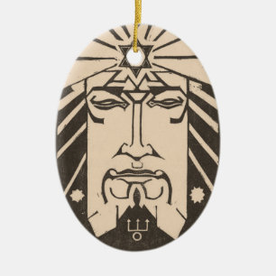 Neptune Poseidon God of Sea Greek Mythology Ceramic Tree Decoration