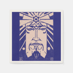 Neptune Poseidon God of Sea Greek Mythology Napkin