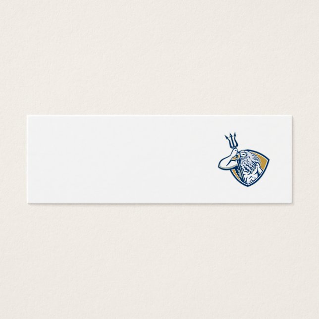 Neptune Poseidon Trident Shield Retro (Front)