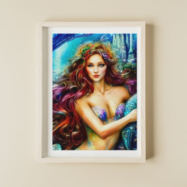 Neptune's Daughter Fantasy Mermaid Art Poster (Creator Uploaded)