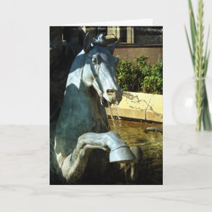 Neptune's Horse, Plaza Fountain Detail 2, Birthday Card
