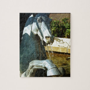 Neptune's Horse, Plaza Fountain Detail 2 Jigsaw Puzzle