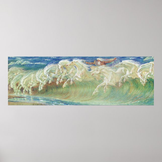 Neptune's Horses by Walter Crane Poster (Front)