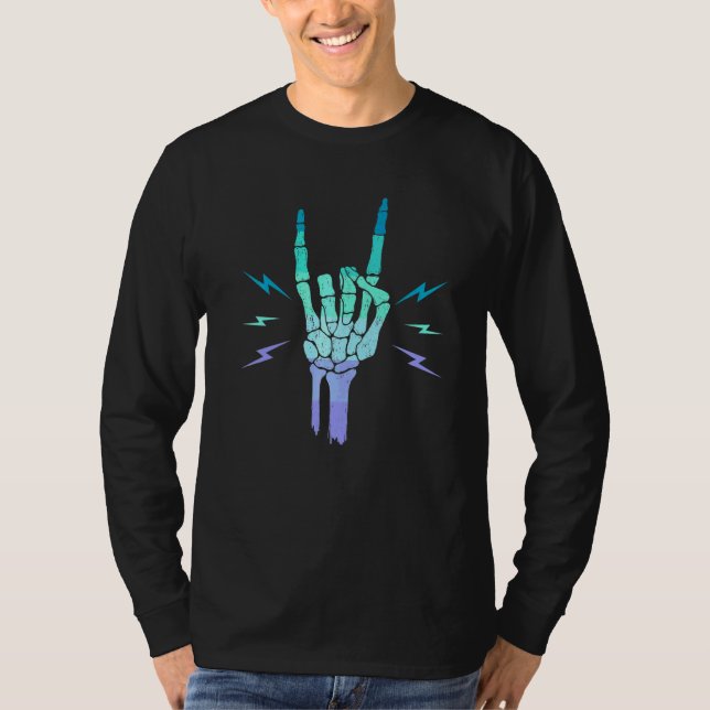 Neptunic Pride Flag  Skeleton Hand Neptunic T-Shirt (Front)