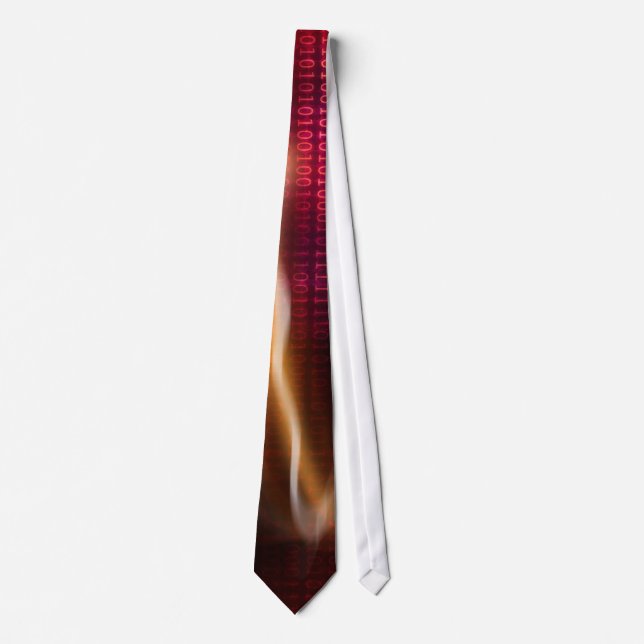 Nerd 0100101101 | Cyberspace Code Binary Tie (Front)