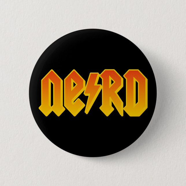 nerd 6 cm round badge (Front)