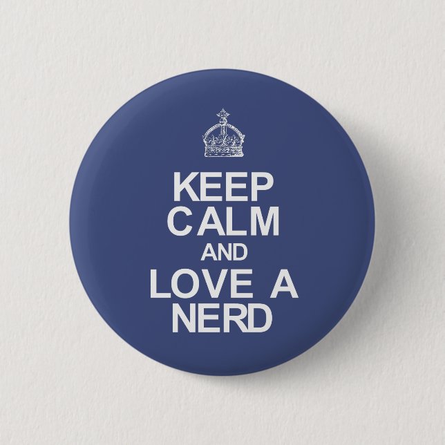 Nerd 6 Cm Round Badge (Front)