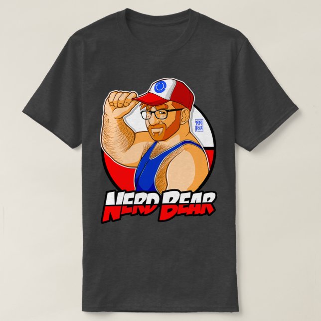 NERD BEAR GINGER T-Shirt (Design Front)
