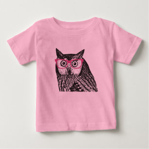 Nerd Bird Vintage Graphic Owl Baby Creeper