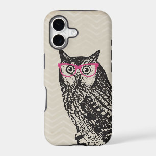 Nerd Bird Vintage Graphic Owl iPhone Case