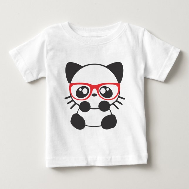 Nerd Cat Baby T-Shirt (Front)