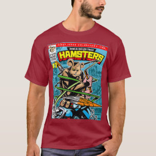 Nerd Comic Gift - Shaolin Nuclear Power Hamsters T-Shirt