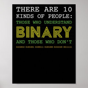 Nerd Computer Binary Code Geek Tees Poster